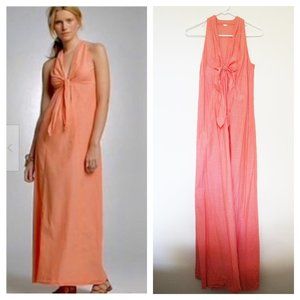 J.Crew Coral Pink Bow Sleeveless Maxi Dress XS